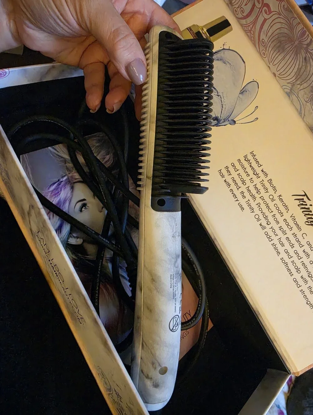 Karma Beauty Serenity Pro Heated Styling Comb - Marble Gray